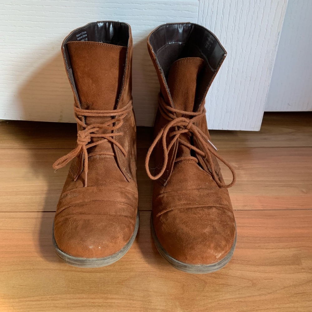 Brown boho ankle boot